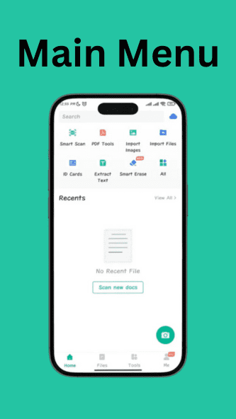 Screenshot of CamScanner Pro apk of main menu
