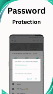 Set PDF password protection using CamScanner Pro APK – secure your scanned documents on mobile.